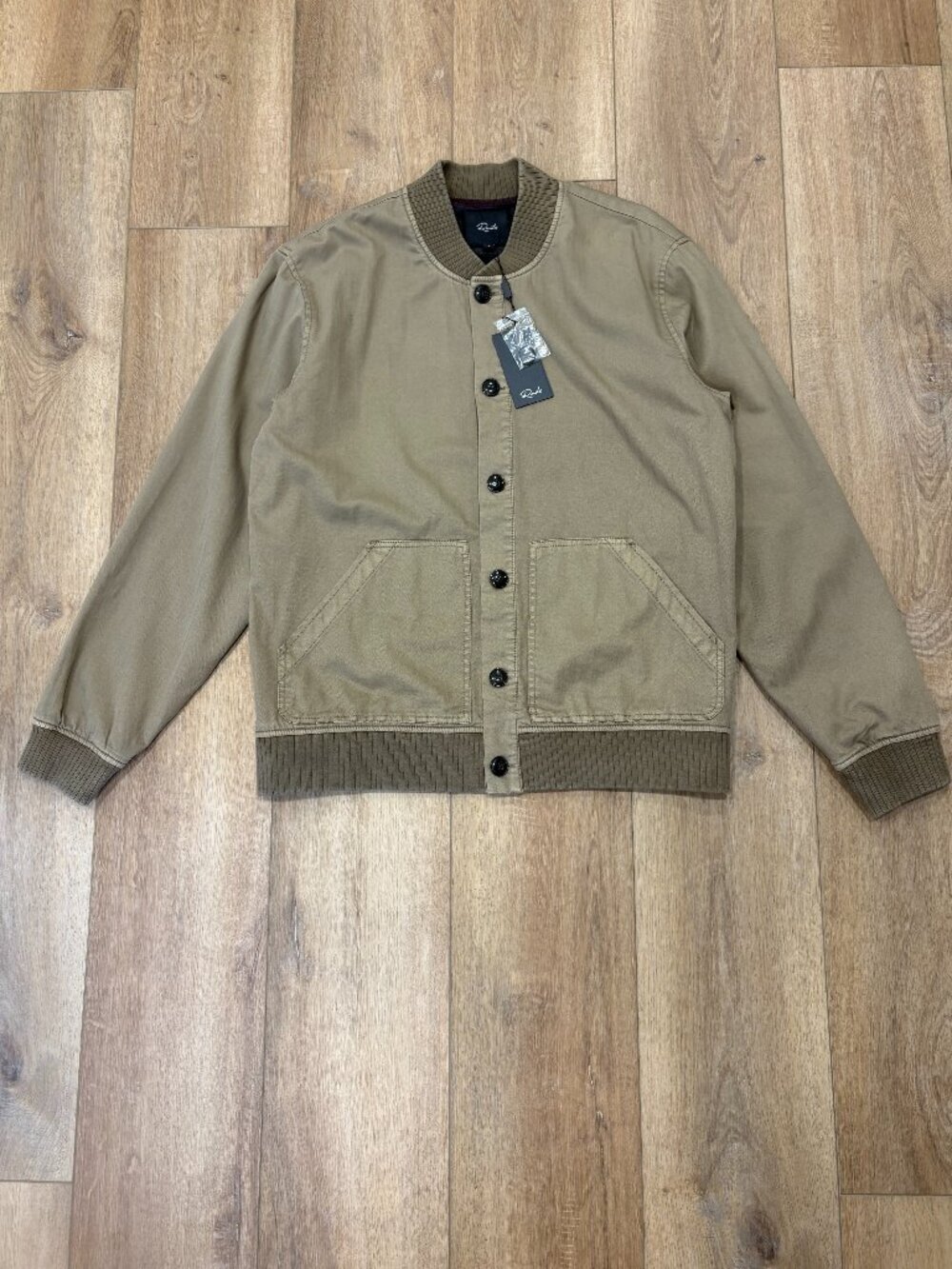 NWT 🌟 RAILS🌟 MEN'S ASTON COTTON BOMBER JACKET GREEN SZ L